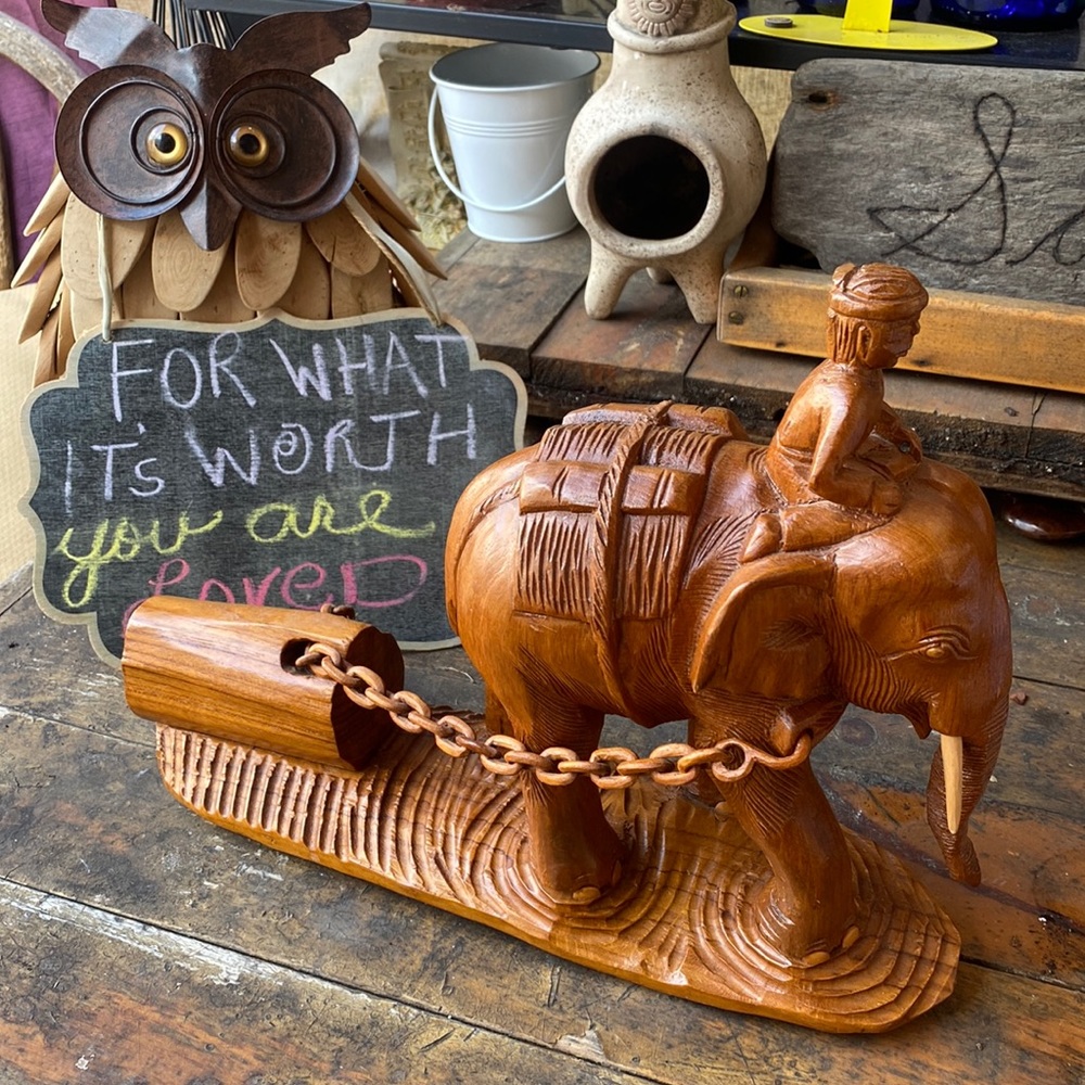 🤗380-You Are Tenacious ❤️ Vintage Handcrafted Thai Elephant
